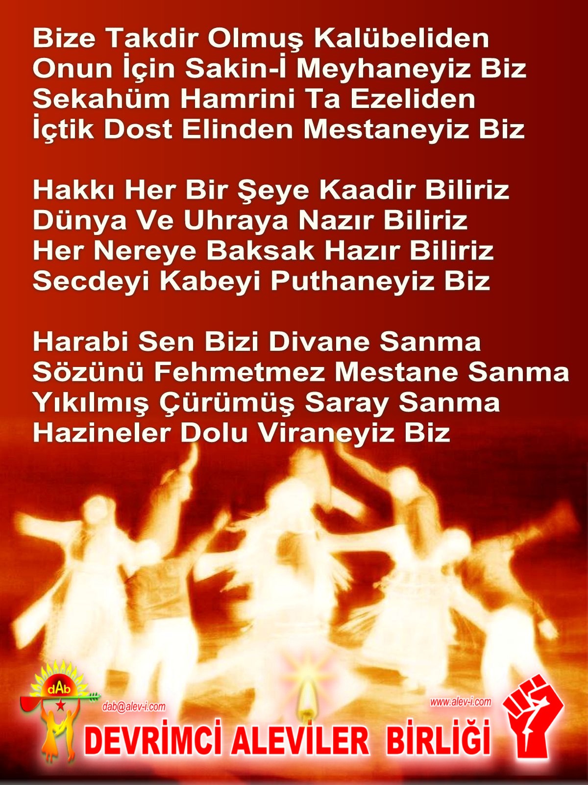 Alevi Bektaşi Kızılbaş Pir Sultan Devrimci Aleviler Birliği DAB Harabi