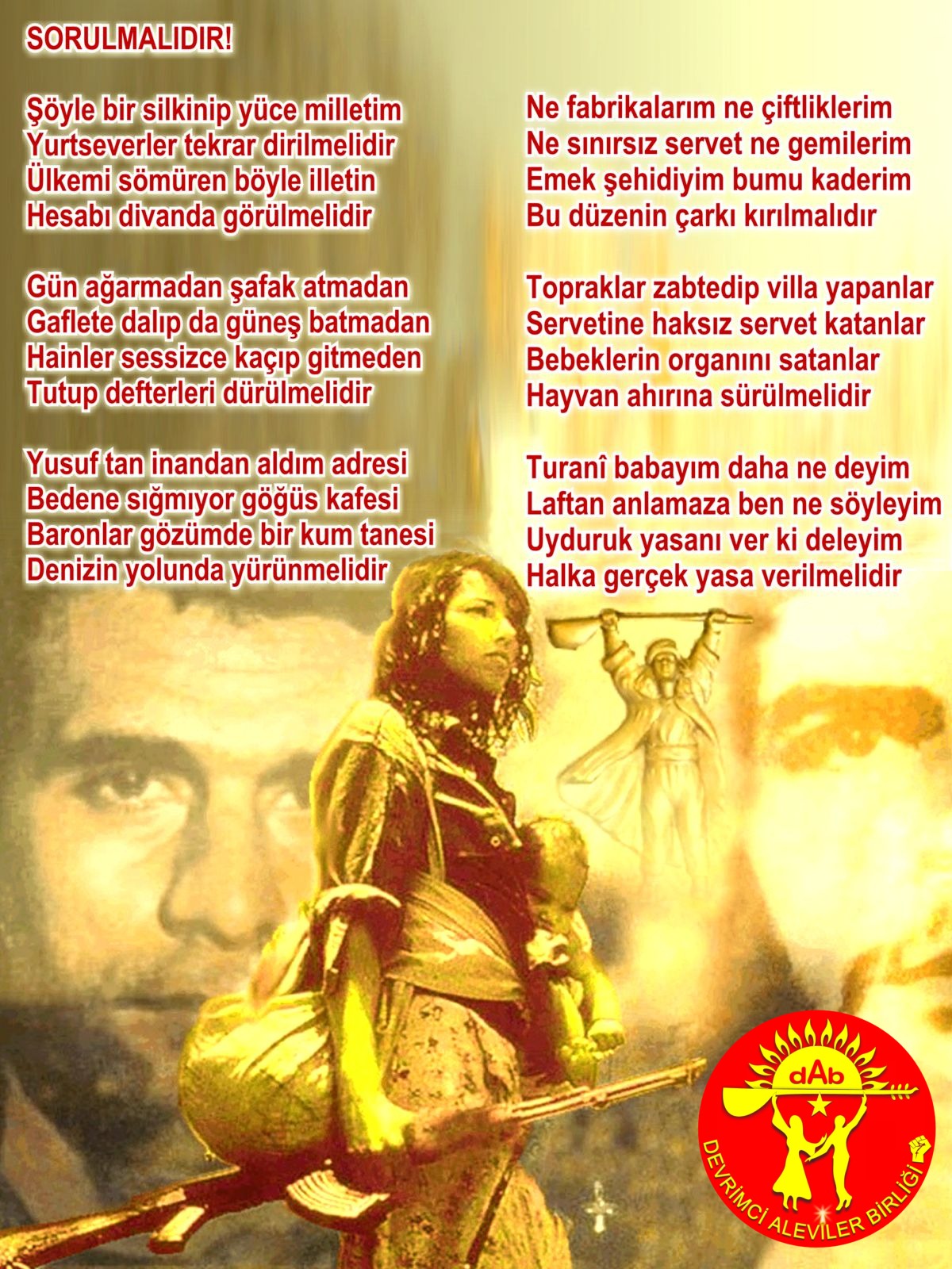 Alevi Bektaşi Kızılbaş Pir Sultan Devrimci Aleviler Birliği DAB sorulmalidir