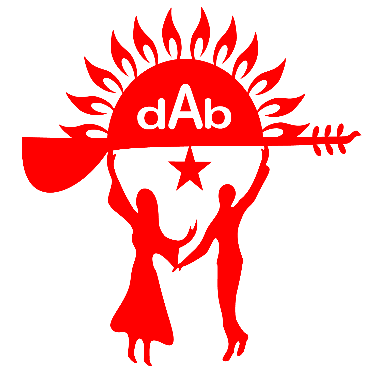 DAB-logo rød rød