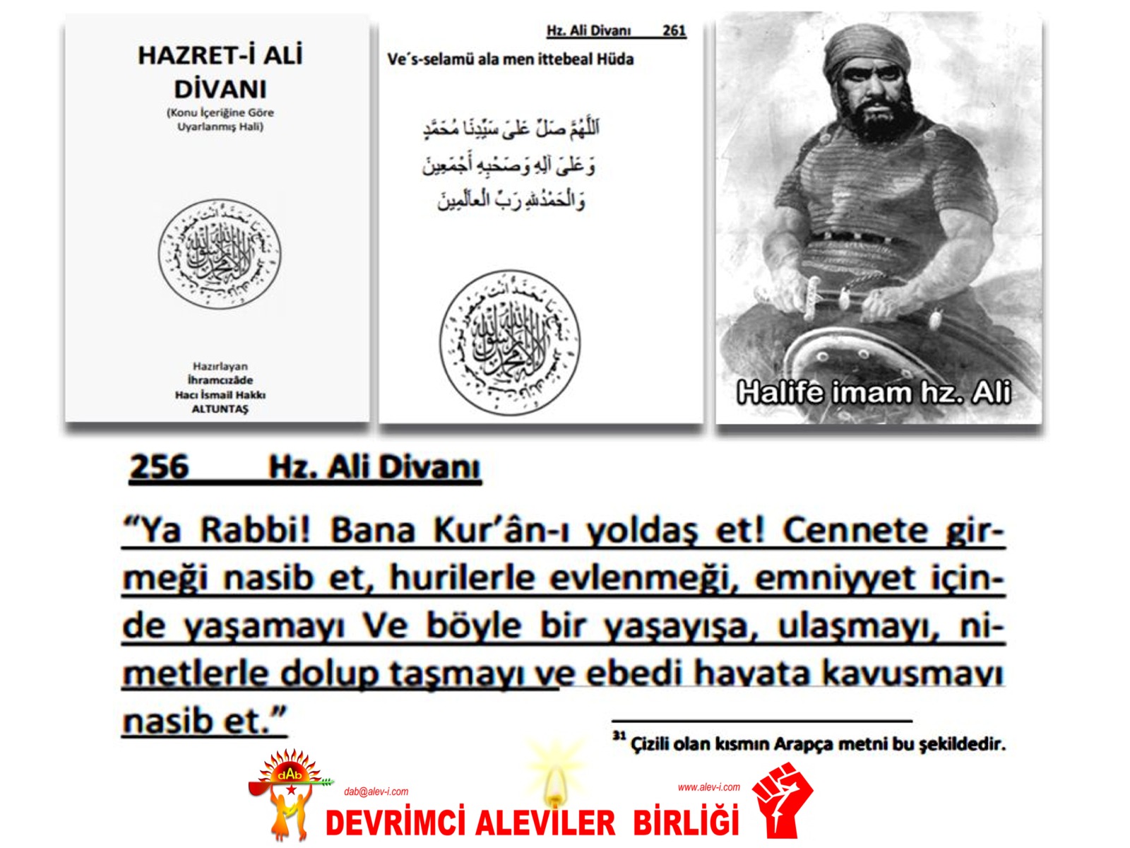 Halife hz. İmam Ali Alevi değildir