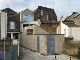 View of the rear elevation from the communal yard Alexander Hills Architects