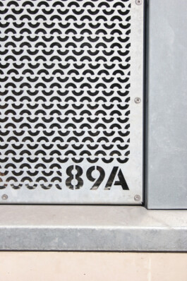 Detail of the front shutter Alexander Hills Architects