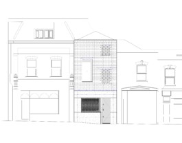 Street Elevation of 89A Kenworthy Road by AH A Alexander Hills Architects