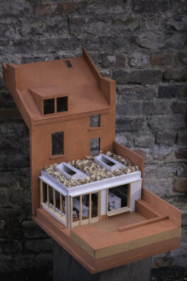 View of the physical model made to describe the proposed rear extension Alexander Hills Architects