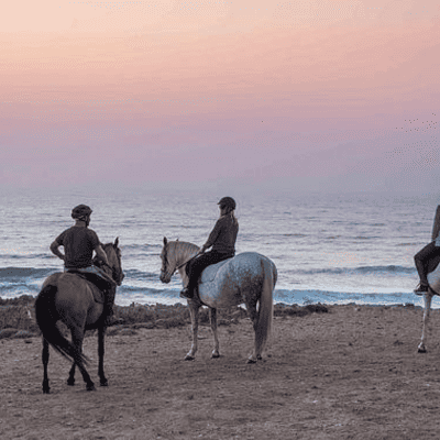 paardrijden sunset Aljezur