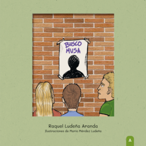 Imagen del cuento ilustrado "Busco musa", de Raquel Ludeña Aranda, 2026.