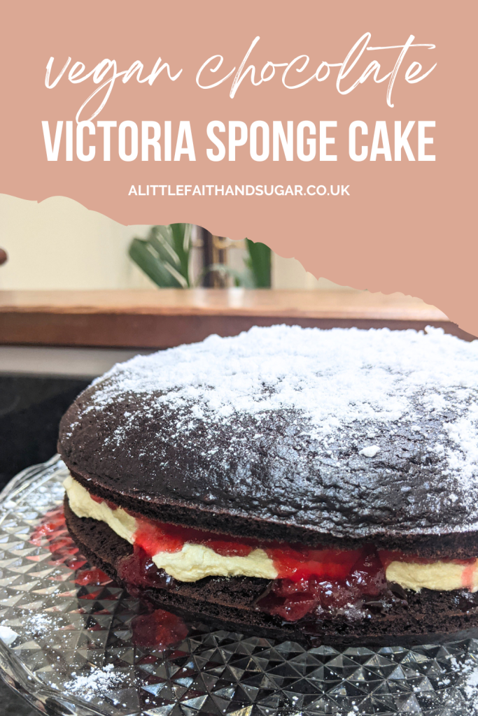 vegan chocolate victoria sponge cake