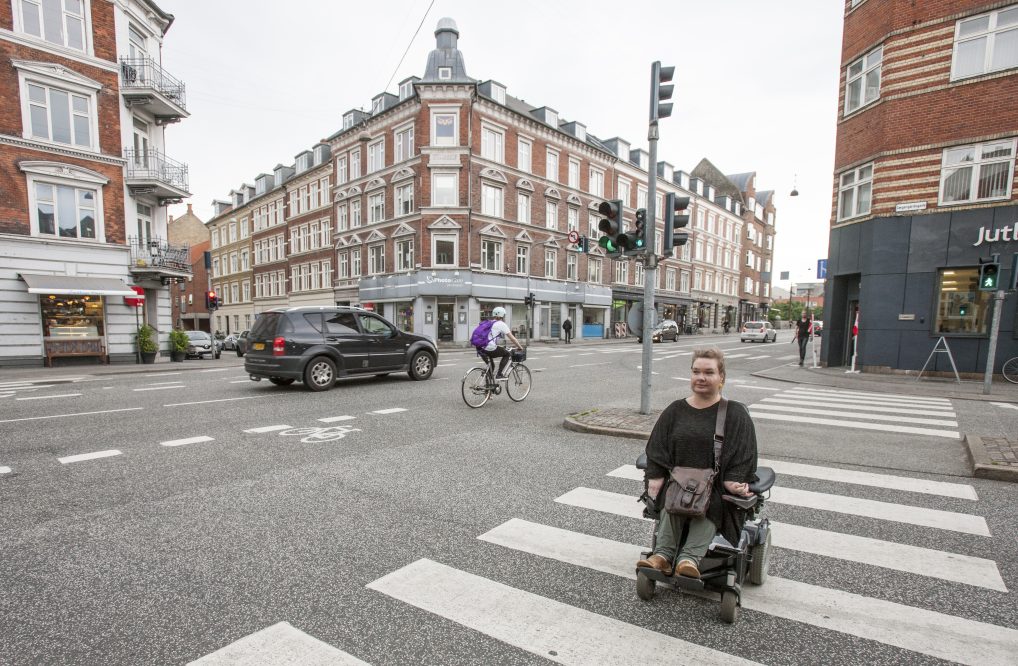 Århus har mange gågater, men må en ut i trafikken er det ok med plass. 