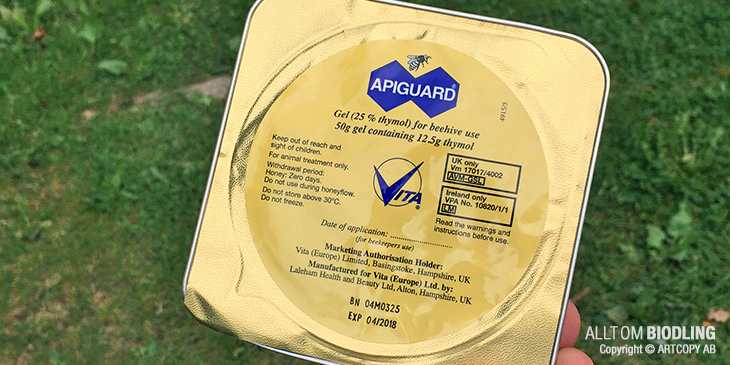 Apiguard - Thymol - Tymol - Varroa - Varroabekämpning - Varroabehandling