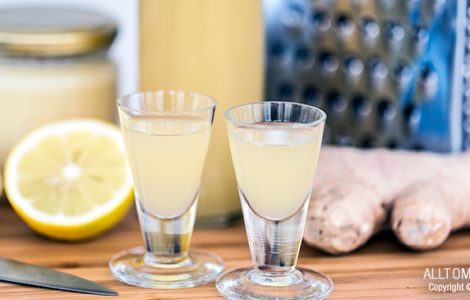 Honungsshot med ingefära och citron