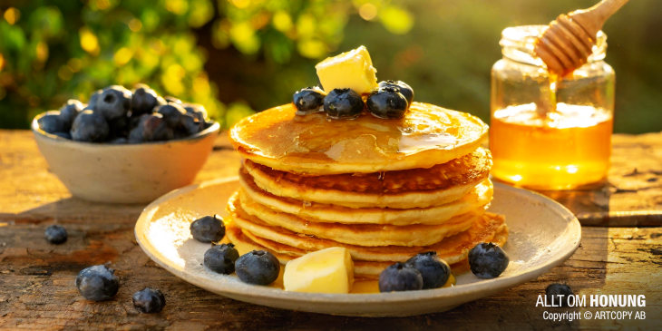 Amerikanska pannkakor med honung | ALLT OM HONUNG