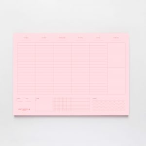 Office Weekly Planner in Pink + Red
