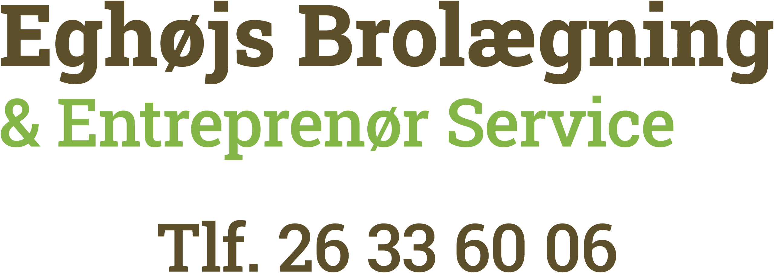 Eghojs Brolægning Logo