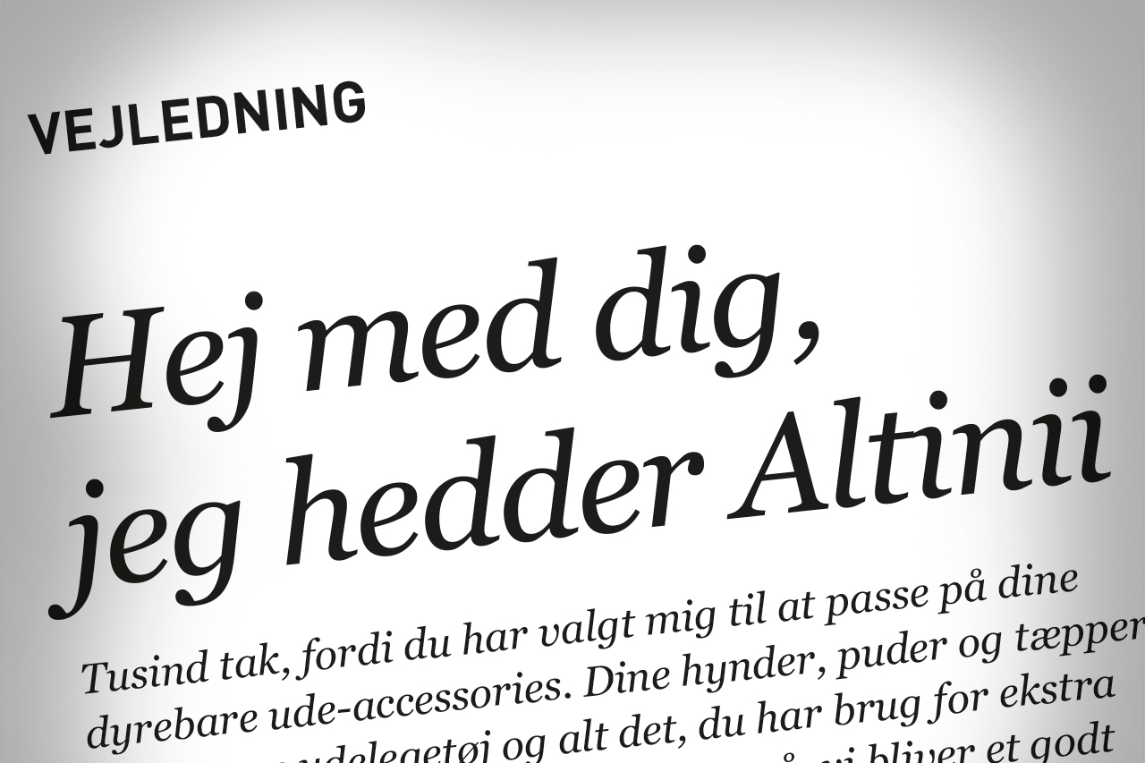 Vejledninger til Altiniis produkter