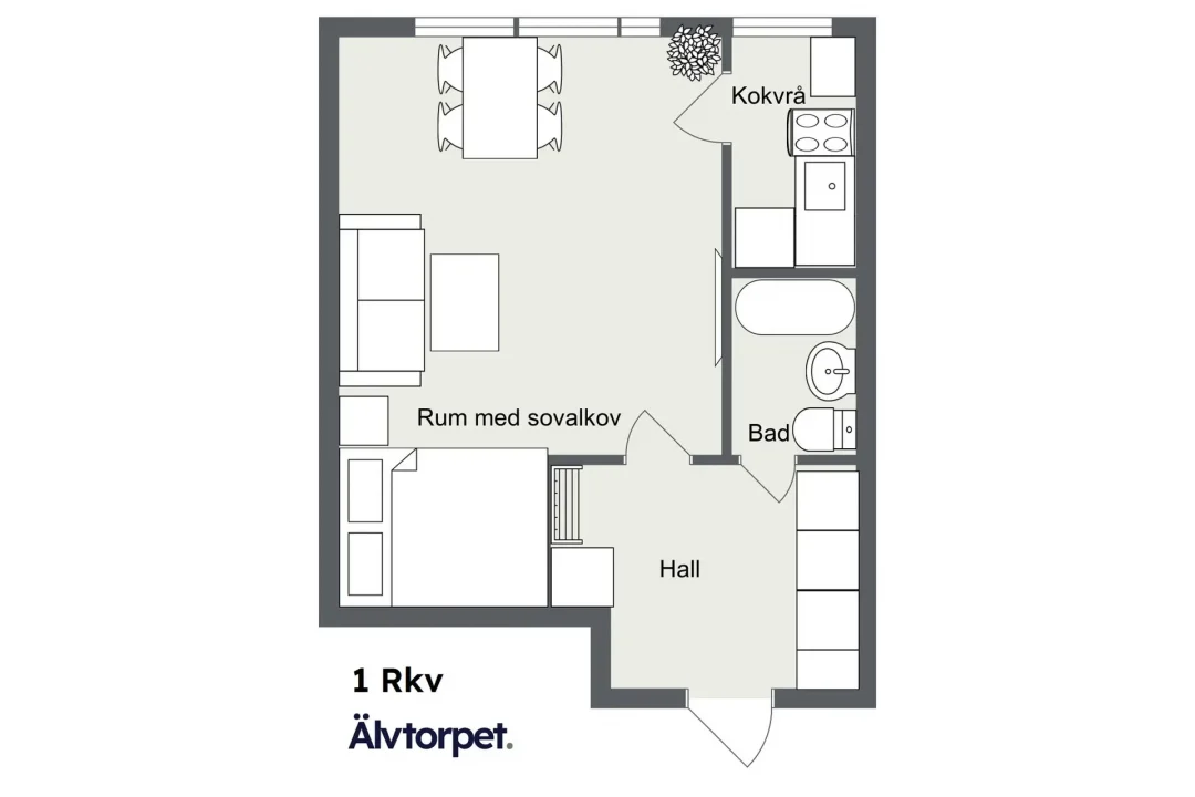 1 Rkv, Älvtorpet, ritning