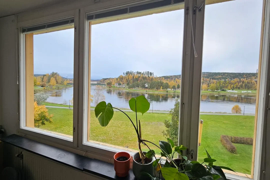 Älvutsikt från 1 Rkv på Djupövägen 21 A, Sollefteå
