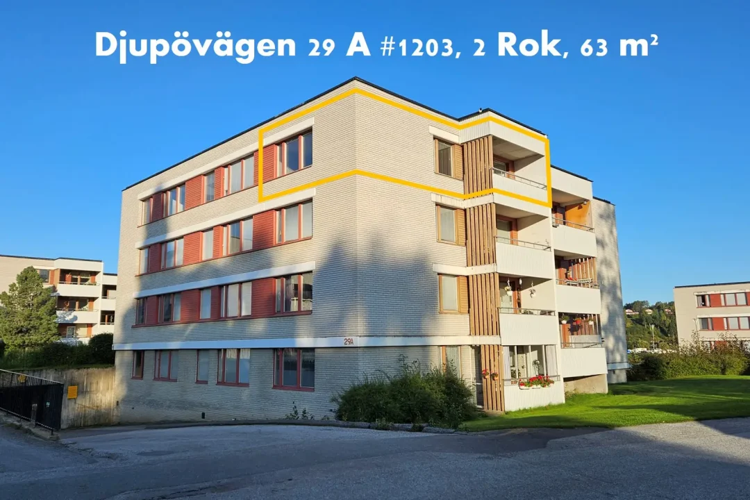 D29A #1203, 2 Rok, 63 kvm, lägenheten utifrån