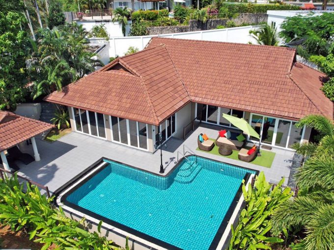 Luxury 4-Bedroom Pool Villa with Ample Garden Space for Sale in Serene Yamu, Pa Khlok, Phuket