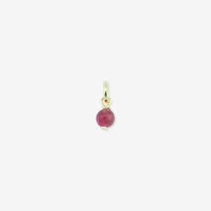Birthstone Juli - Vedhæng i forgyldt sølv