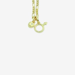 Birthstone april diamant vedhæng i Boy forgyldt sølv halskæde