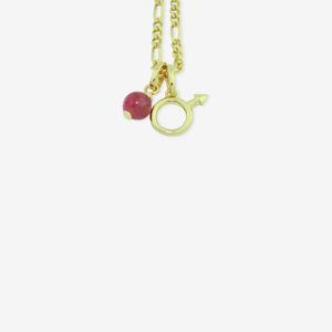 Birthstone juli: Rubinvedhæng med Boy halskæde i forgyldt sølv.