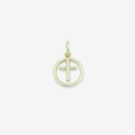 Birthstone Cross forgyldt sølv