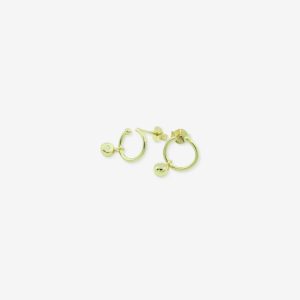 Birthstone april: Diamantvedhæng med Circle of Life øreringe i forgyldt sølv.