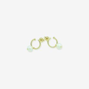 Birthstone juni: Perlevedhæng med Circle of Life øreringe i forgyldt sølv.