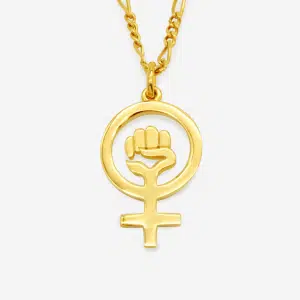 Female - Halskæde i forgyldt sølv