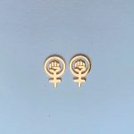 Female Petit - Ørering i forgyldt sølv