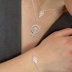 Female Armbånd og Halskæde BIG i Sølv