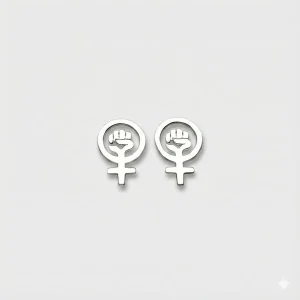 Viser Female Petit oereringe i soelv