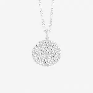 Dots Circle halskæde i sterling sølv