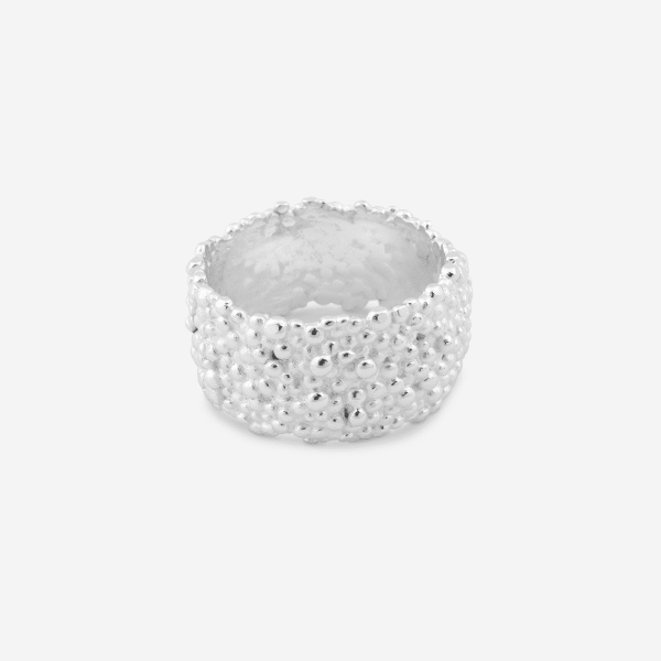 Dots Square ring i sterling sølv