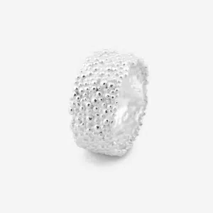 Dots Square ring i sterling sølv