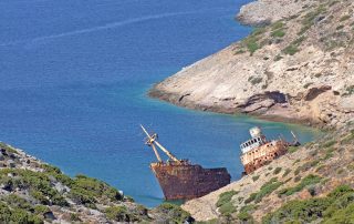 Ship wreck of Olympia on Amorgos