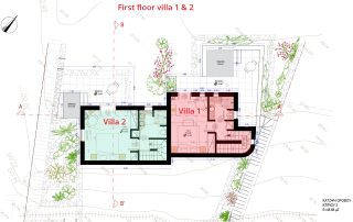 Villa 1 and 2 first floor