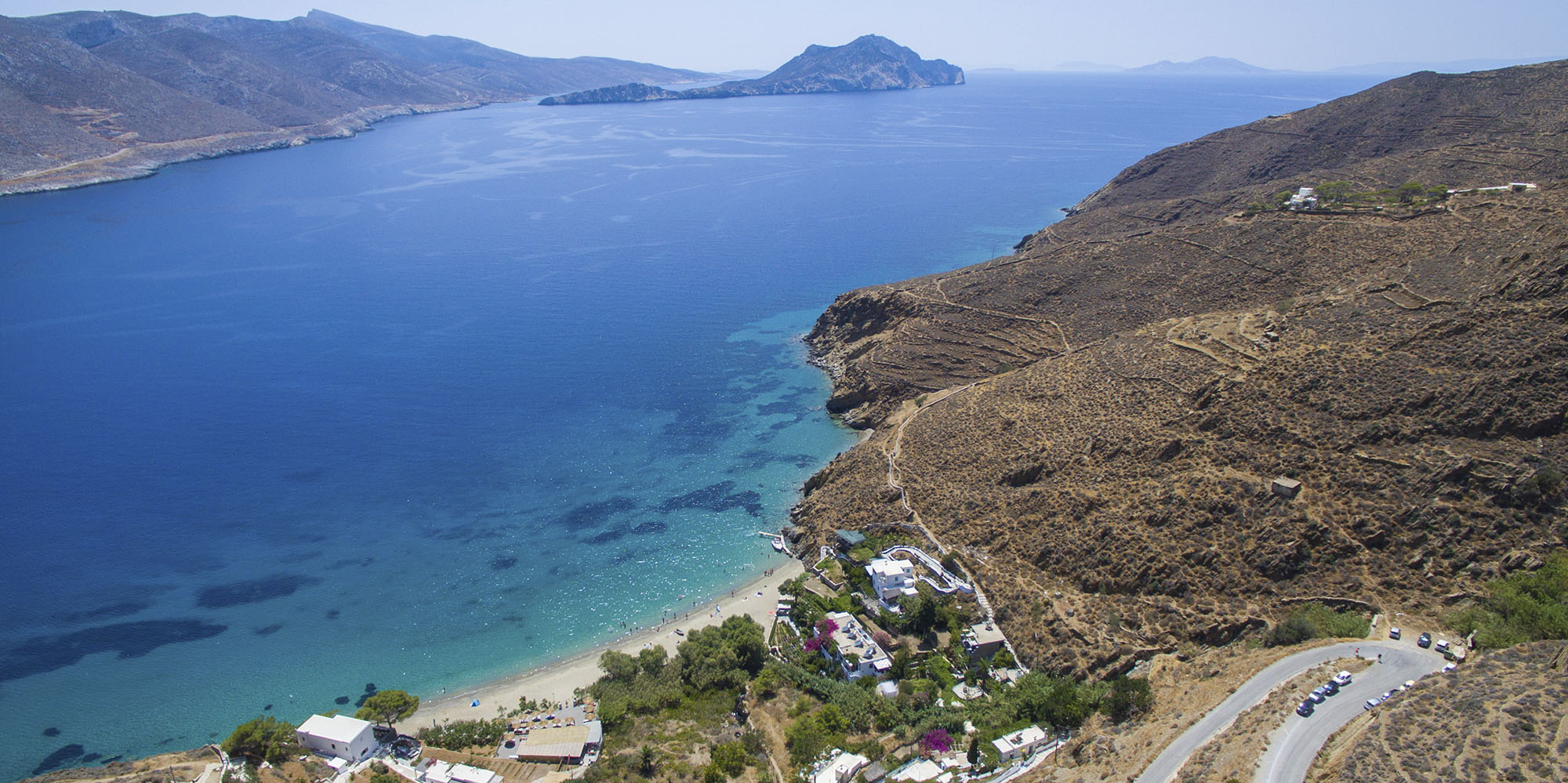 Levrossos Beach Apartments from above