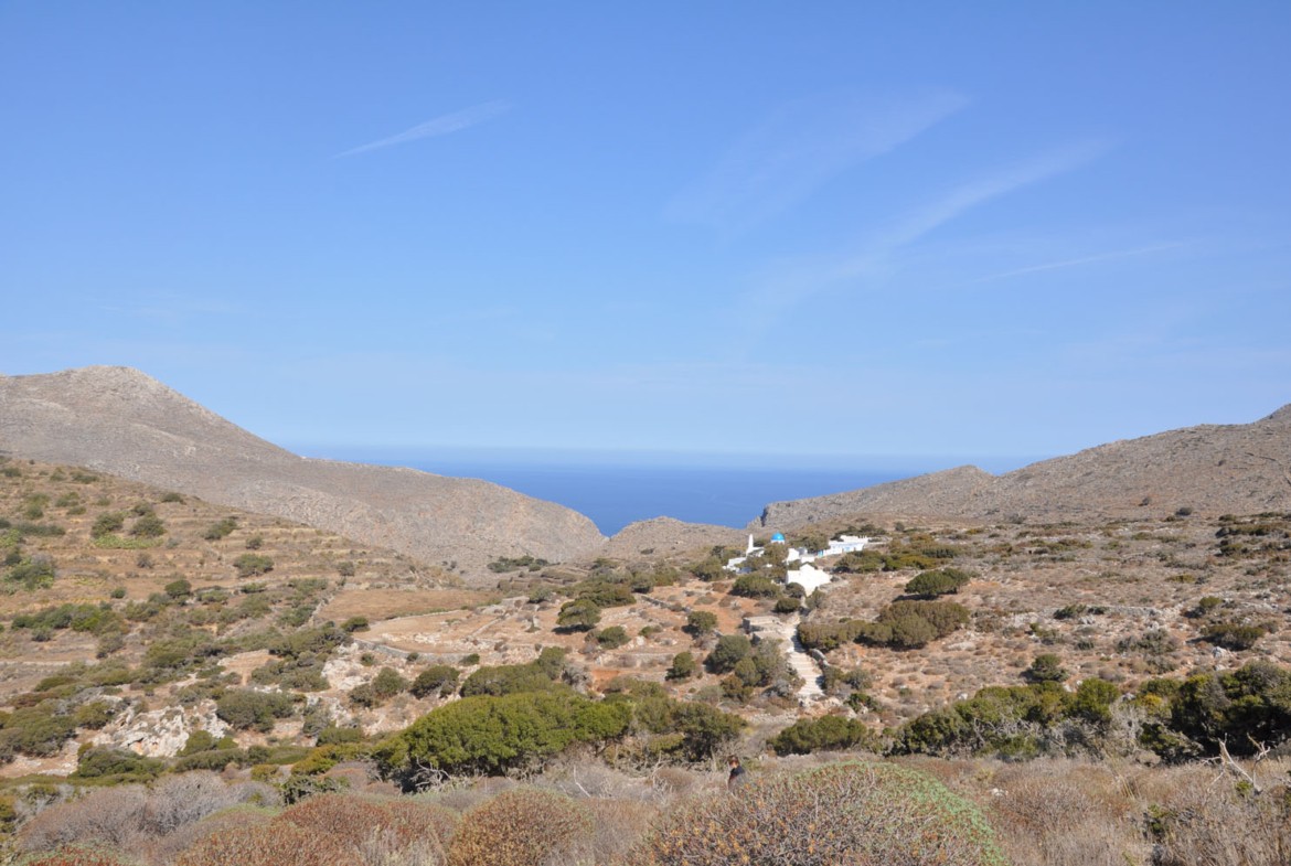 View towards the church Panagia Epanochoriani