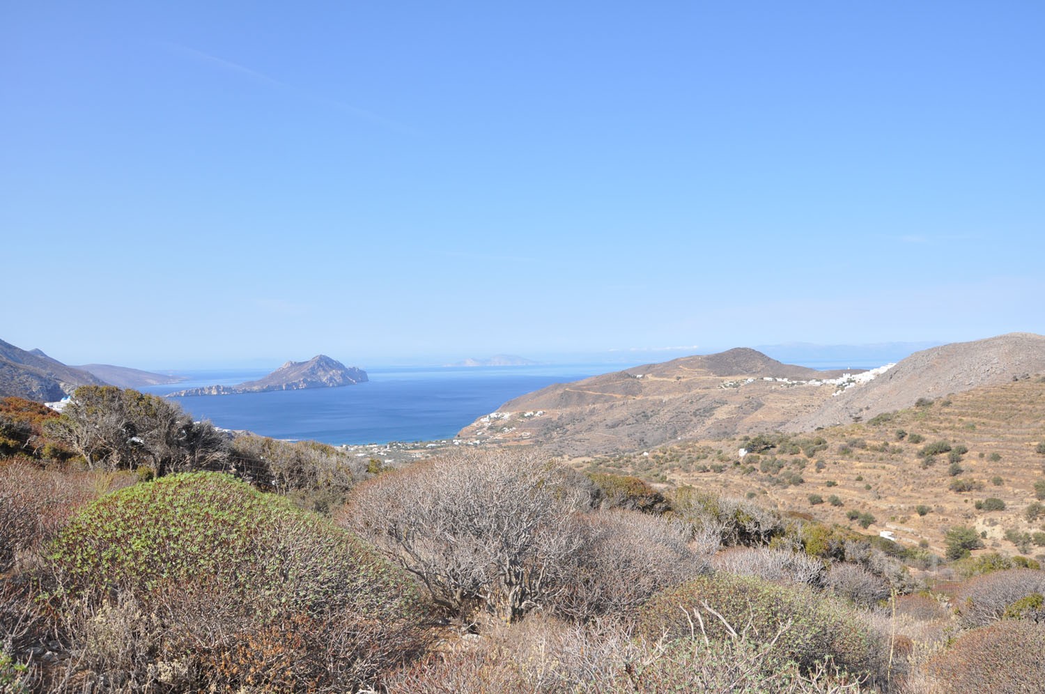 View towards Aegiali Bay and Tholaria View towards Aegiali Bay and Tholaria