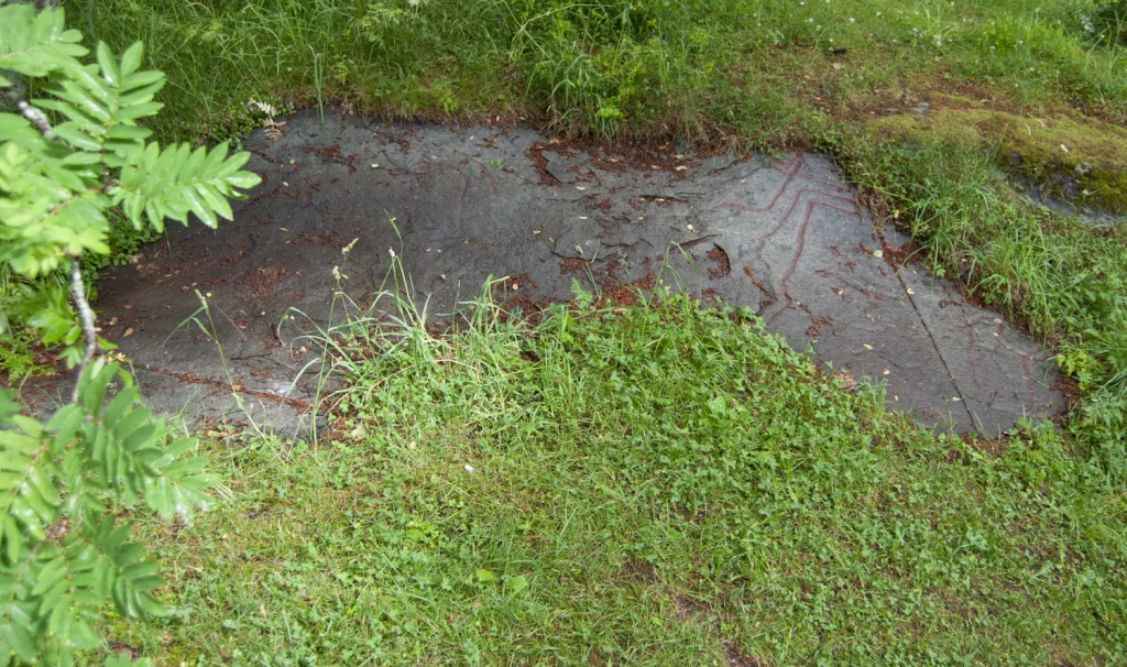 Photograph of petroglyphs at Evenhus.