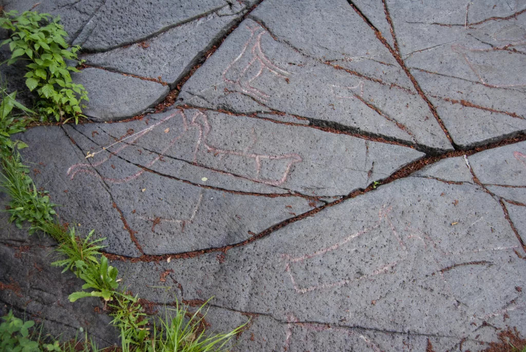 Photograph of petroglyphs at Evenhus.