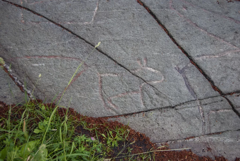 Photograph of petroglyphs at Evenhus.