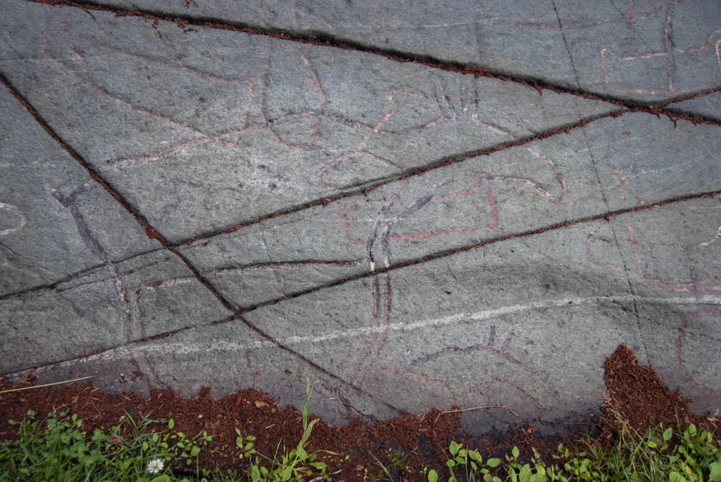 Photograph of petroglyphs at Evenhus.