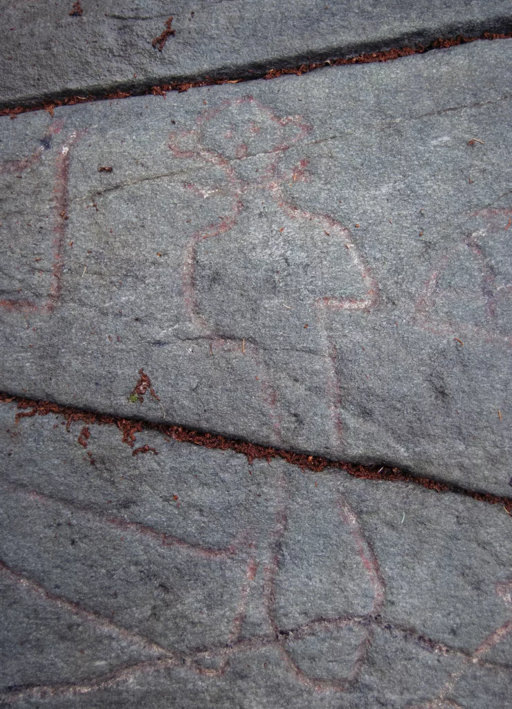 Photograph of petroglyphs at Evenhus.