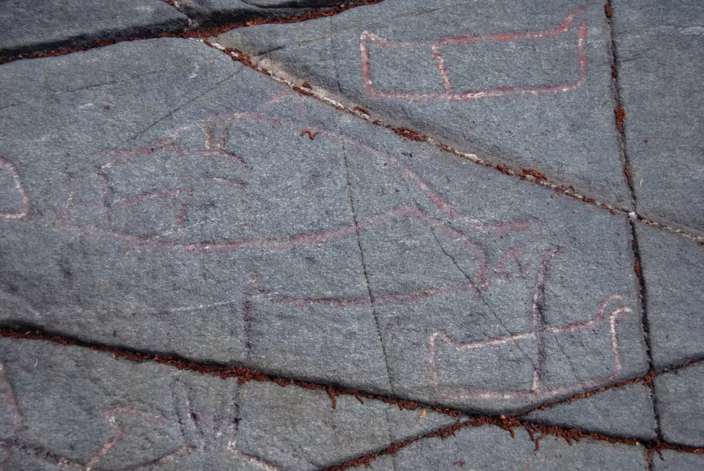 Photograph of petroglyphs at Evenhus.