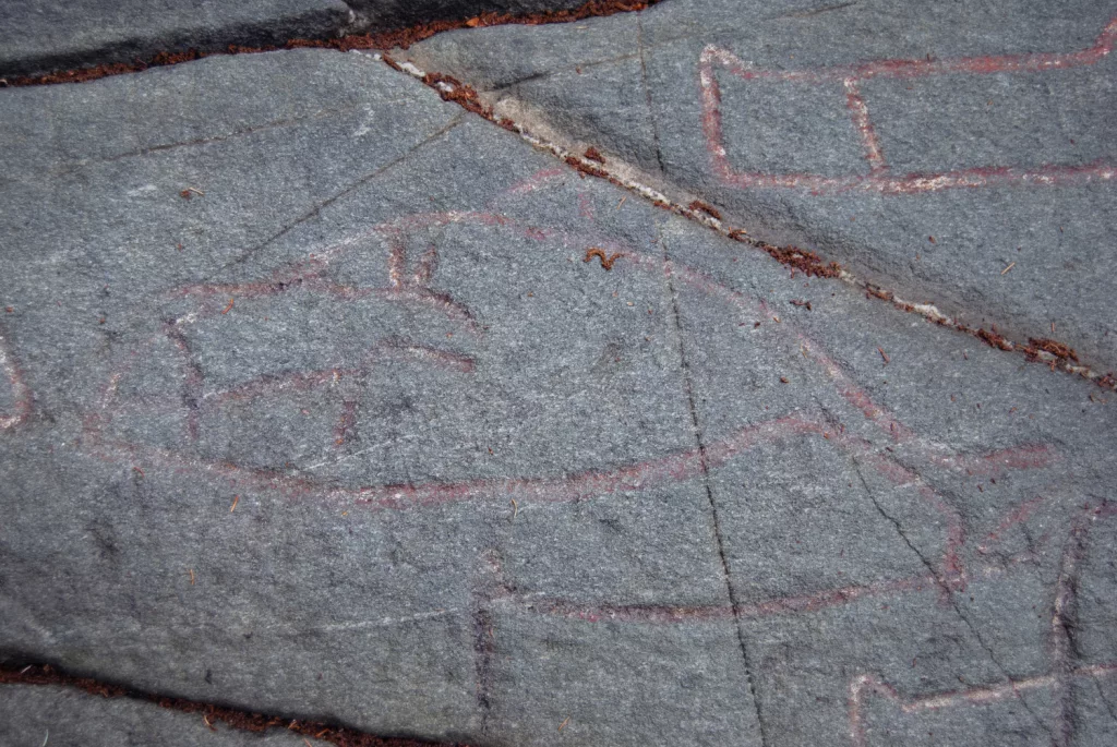 Photograph of petroglyphs at Evenhus.