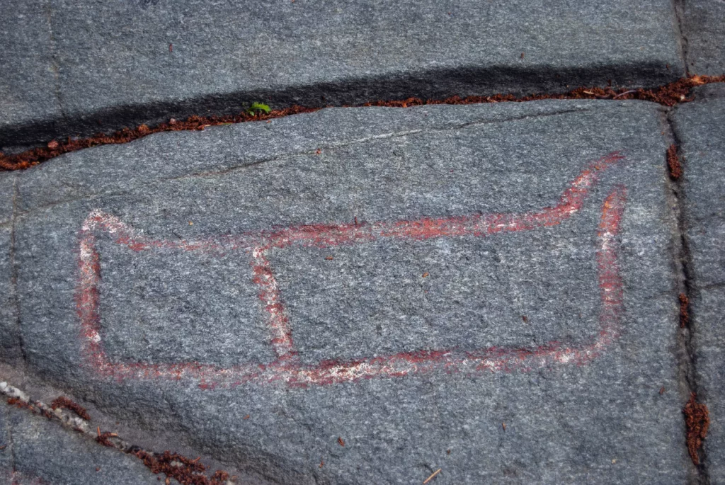 Photograph of petroglyphs at Evenhus.