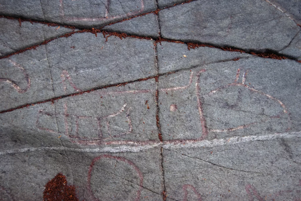 Photograph of petroglyphs at Evenhus.