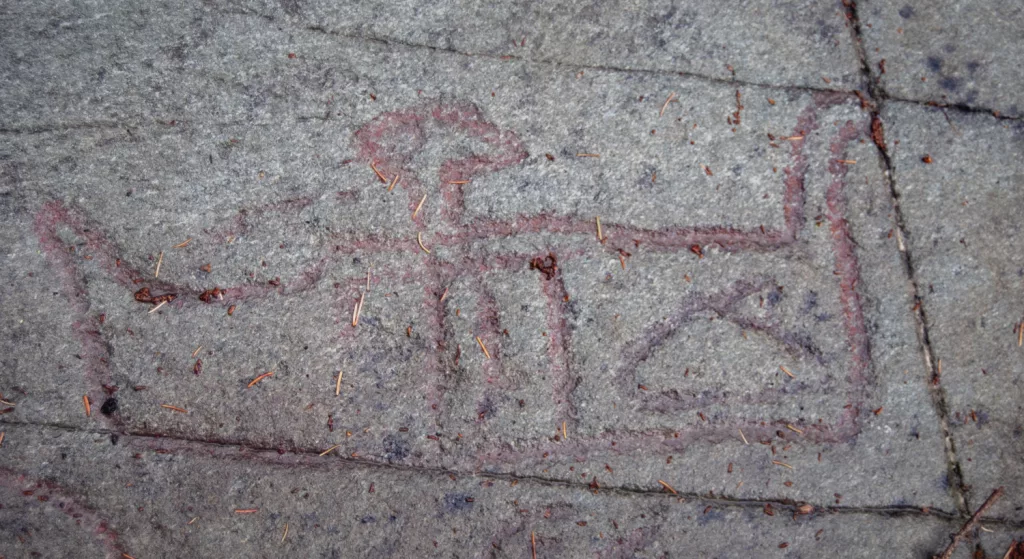 Photograph of petroglyphs at Evenhus.